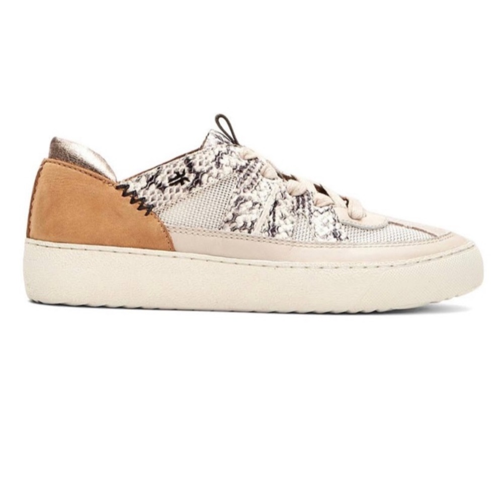 EUC Frye Snakeskin Webster Sneakers